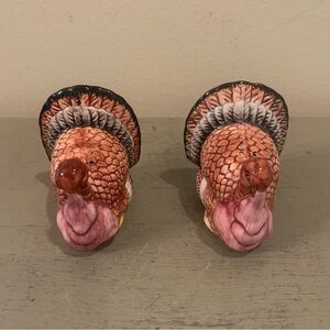 VTG Thanksgiving Ceramic Turkey Salt And Pepper Shakers